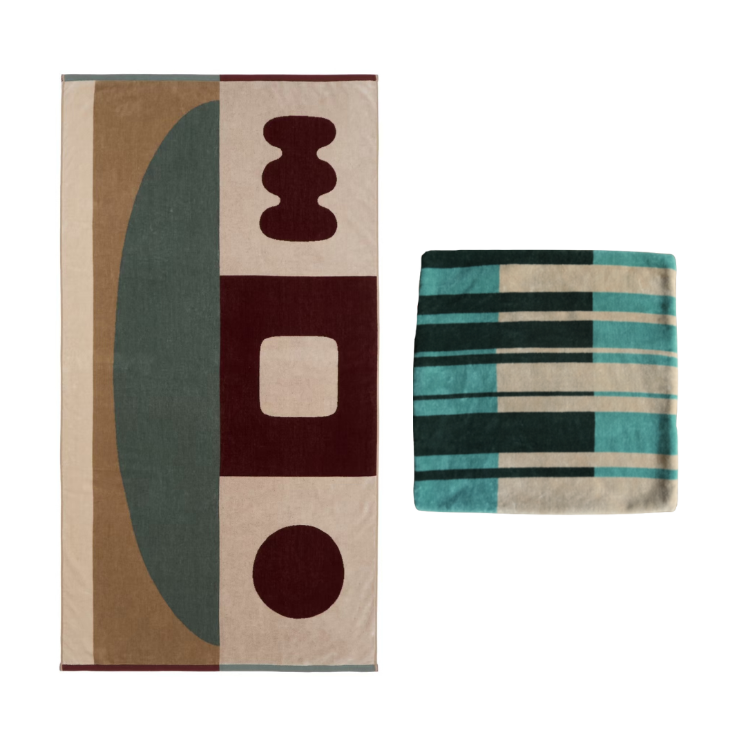 【年末限定セット】選べる TOWEL BLANKET & CUSHION COVER 2点 SET