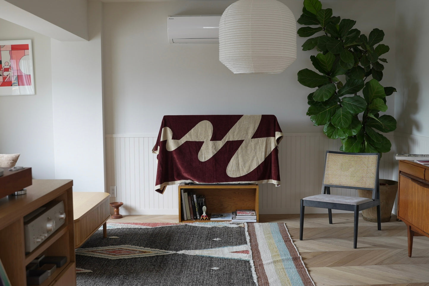 TOWEL BLANKET : I am new wave / wine red