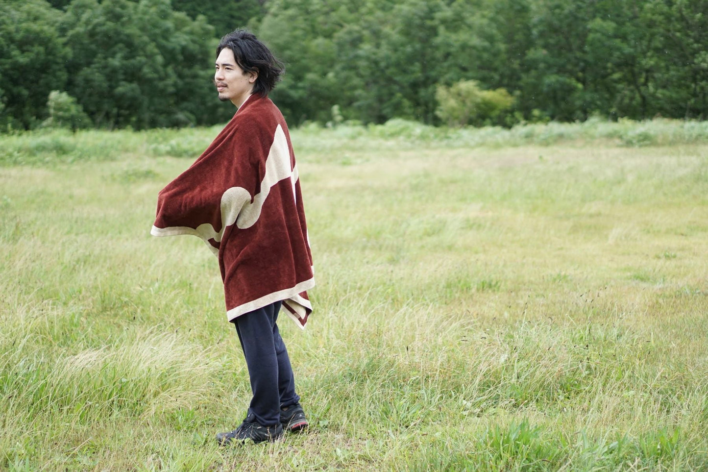 TOWEL BLANKET : I am new wave / wine red