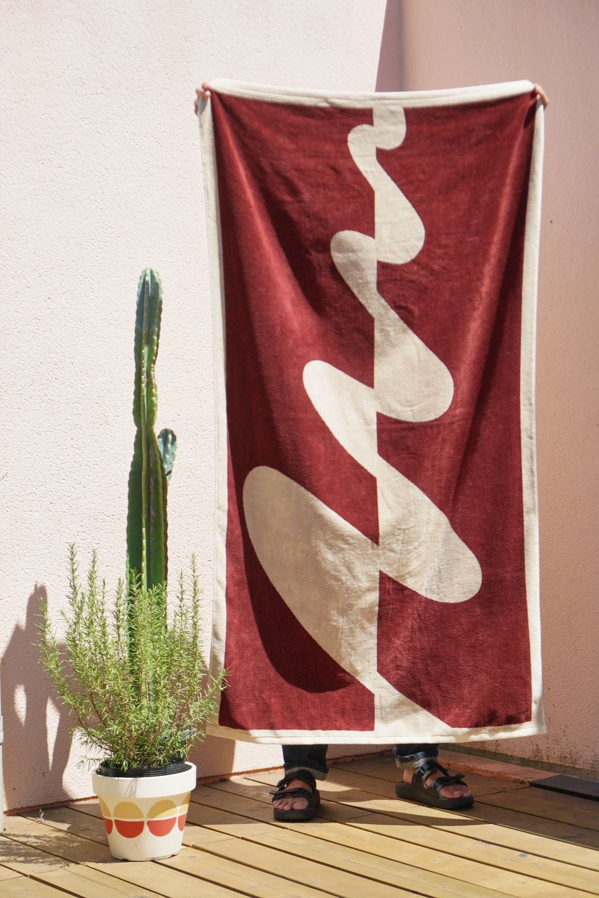TOWEL BLANKET : I am new wave / wine red