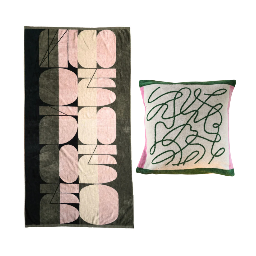 【年末限定セット】選べる TOWEL BLANKET & CUSHION COVER 2点 SET