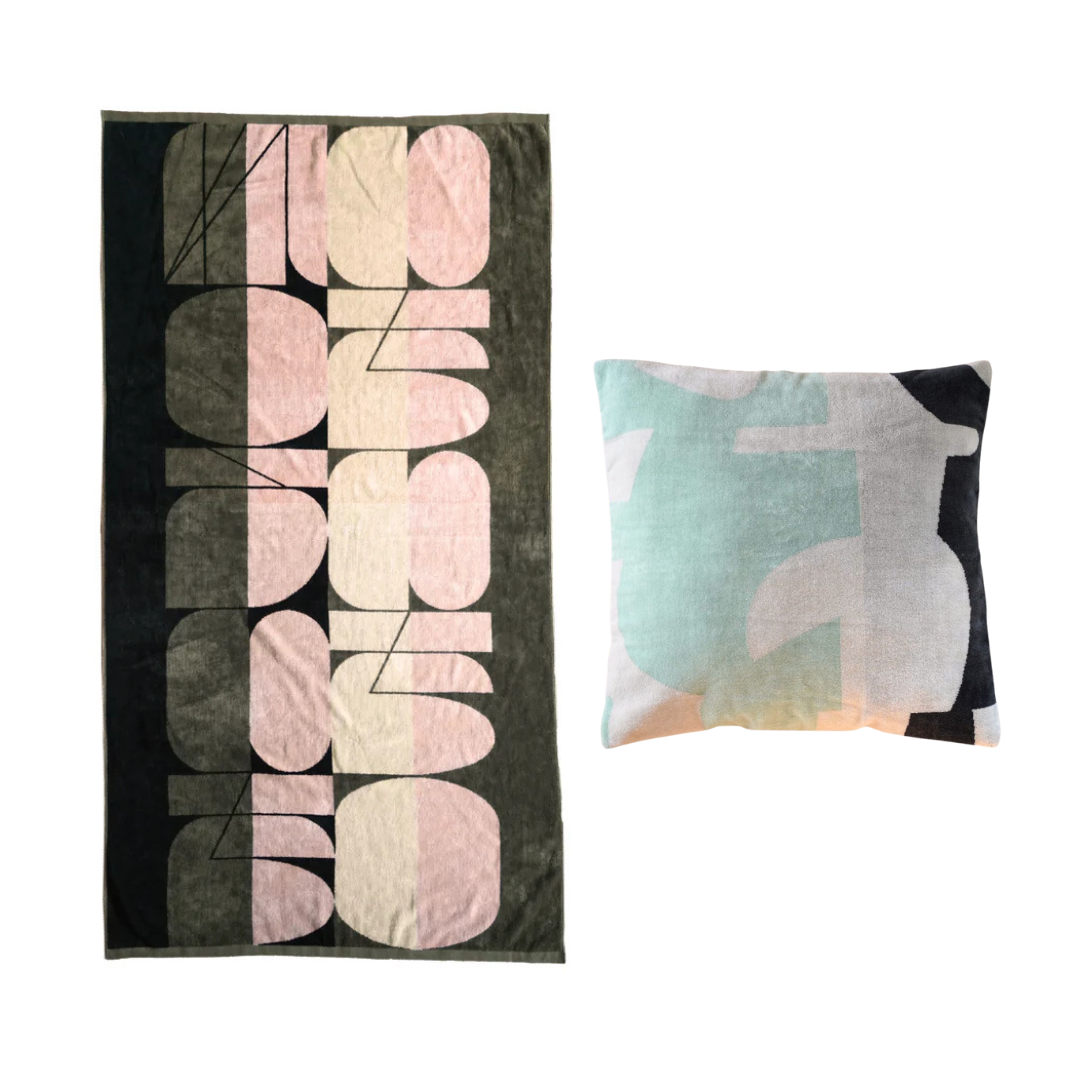 【年末限定セット】選べる TOWEL BLANKET & CUSHION COVER 2点 SET