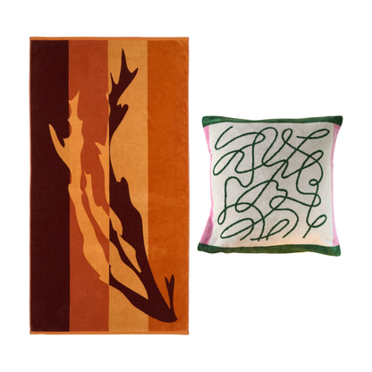 【年末限定セット】選べる TOWEL BLANKET & CUSHION COVER 2点 SET