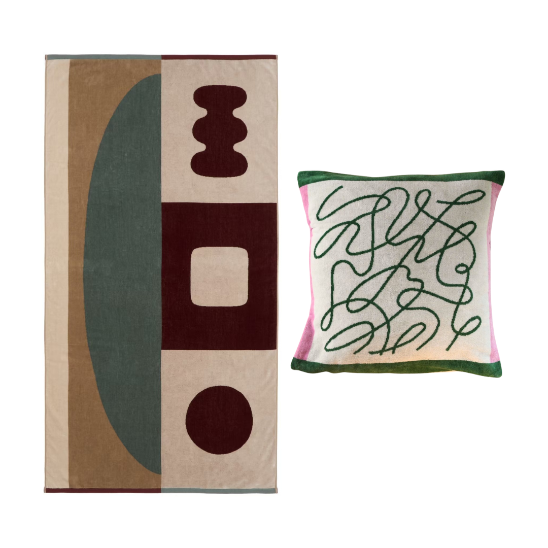 【年末限定セット】選べる TOWEL BLANKET & CUSHION COVER 2点 SET