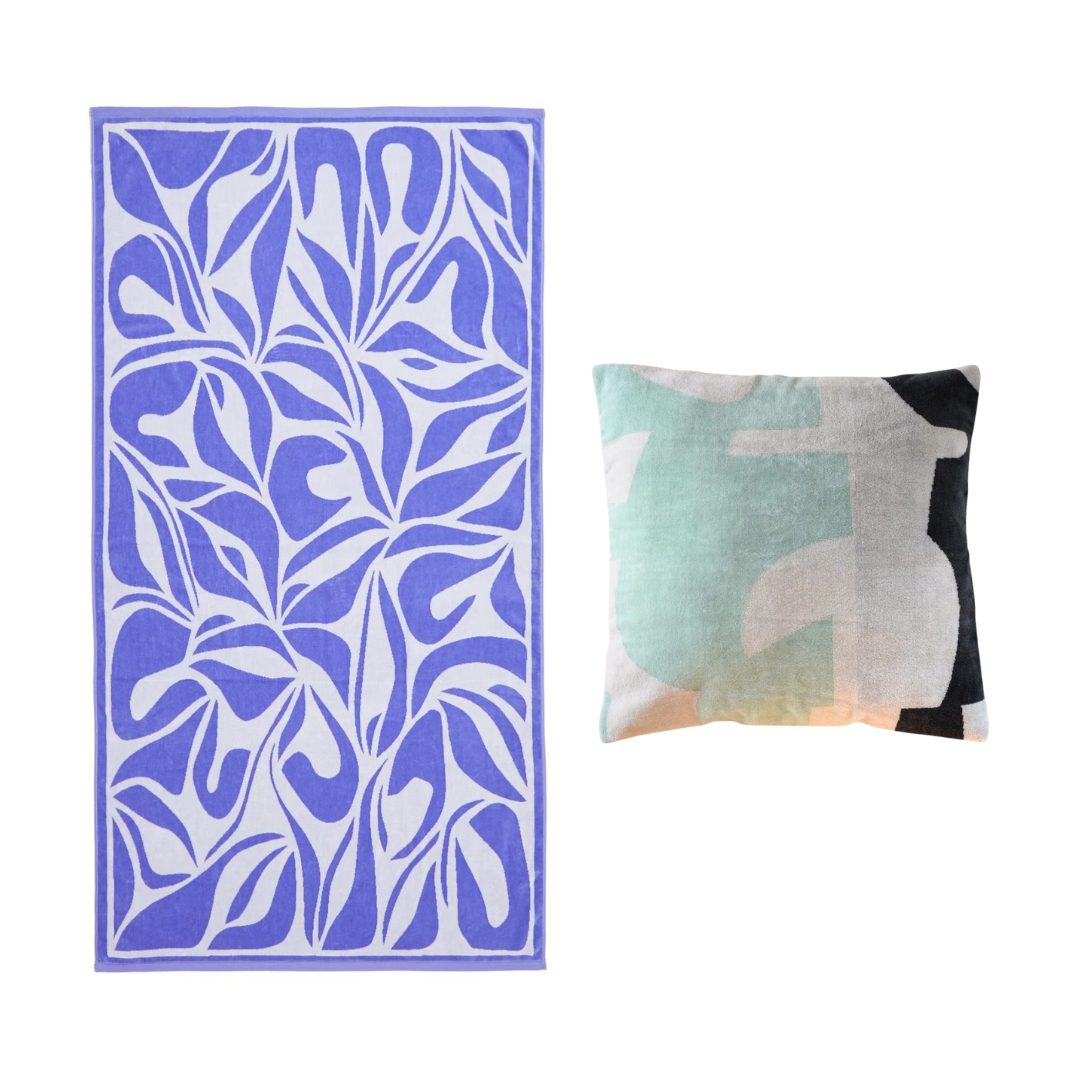 【年末限定セット】選べる TOWEL BLANKET & CUSHION COVER 2点 SET