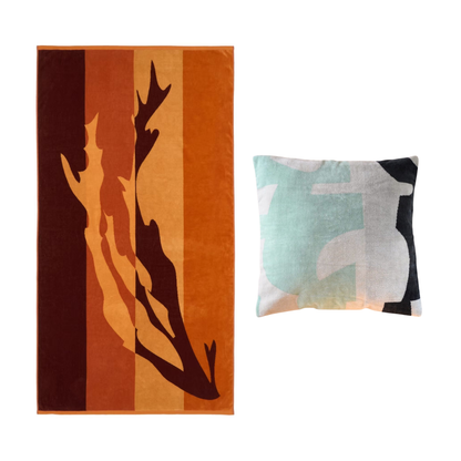 【年末限定セット】選べる TOWEL BLANKET & CUSHION COVER 2点 SET