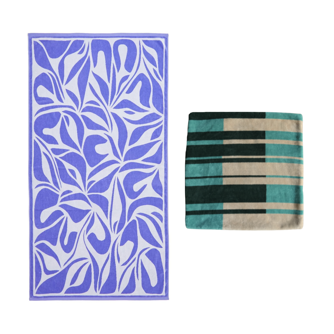 【年末限定セット】選べる TOWEL BLANKET & CUSHION COVER 2点 SET