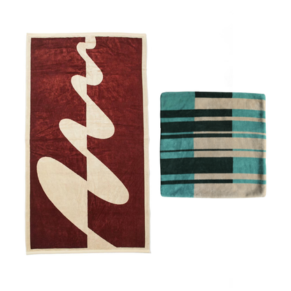 【年末限定セット】選べる TOWEL BLANKET & CUSHION COVER 2点 SET