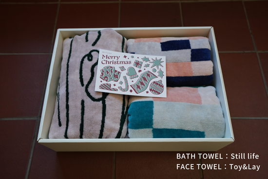 【クリスマス GIFT SET】BATH TOWEL 1枚 / FACE TOWEL 2枚