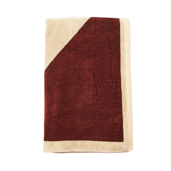 Load image into Gallery viewer, TOWEL BLANKET : I am new wave / wine red
