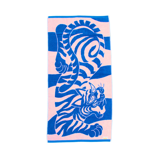 BATH TOWEL : Tiger by Hélène Jacobs