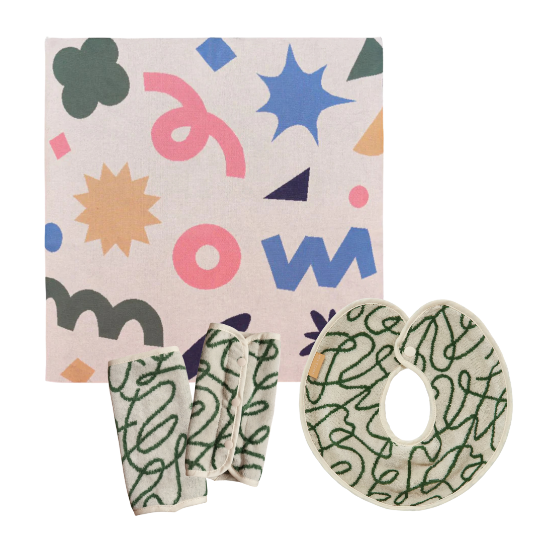 【BABY GIFT SET】タオルスタイ&ベビーケット&抱っこ紐カバー