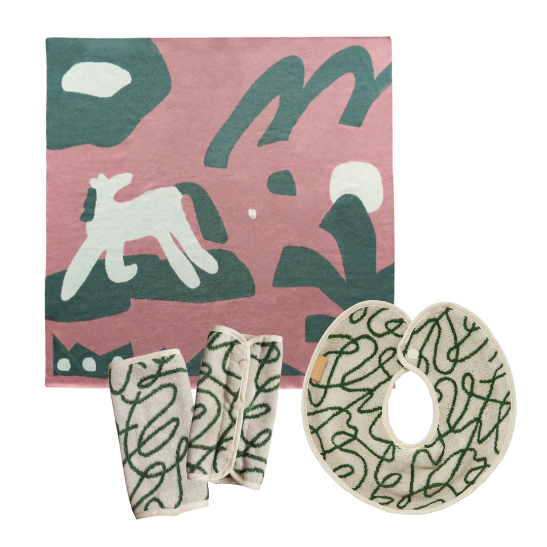 【BABY GIFT SET】タオルスタイ&ベビーケット&抱っこ紐カバー