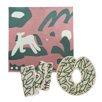 【BABY GIFT SET】タオルスタイ&ベビーケット&抱っこ紐カバー