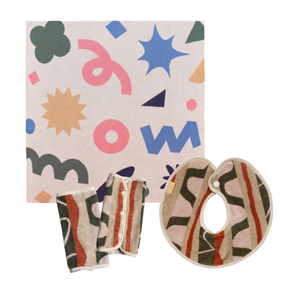 【BABY GIFT SET】タオルスタイ&ベビーケット&抱っこ紐カバー