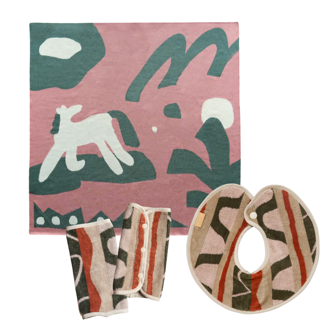 【BABY GIFT SET】タオルスタイ&ベビーケット&抱っこ紐カバー