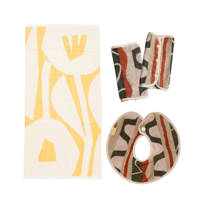 【BABY GIFT SET】タオルスタイ&バスタオル&抱っこ紐カバー