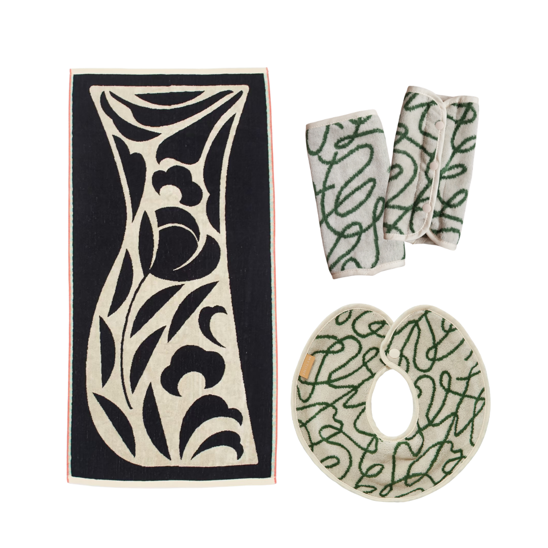 【BABY GIFT SET】タオルスタイ&バスタオル&抱っこ紐カバー