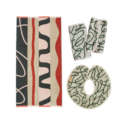 【BABY GIFT SET】タオルスタイ&バスタオル&抱っこ紐カバー