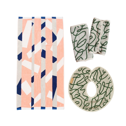 【BABY GIFT SET】タオルスタイ&バスタオル&抱っこ紐カバー