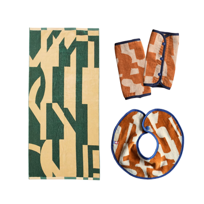 【BABY GIFT SET】タオルスタイ&バスタオル&抱っこ紐カバー