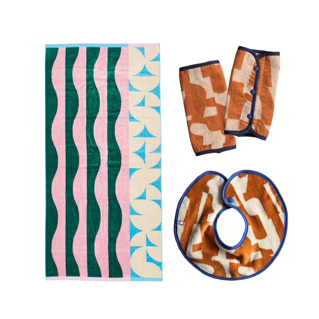 【BABY GIFT SET】タオルスタイ&バスタオル&抱っこ紐カバー