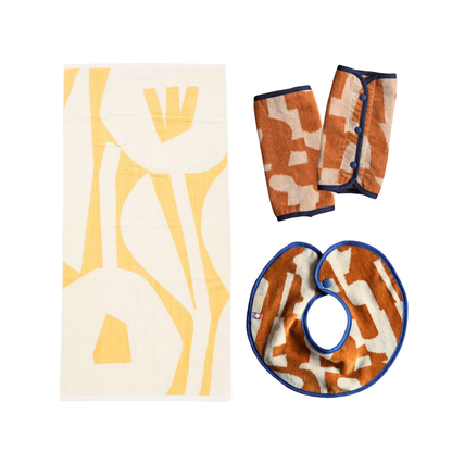 【BABY GIFT SET】タオルスタイ&バスタオル&抱っこ紐カバー