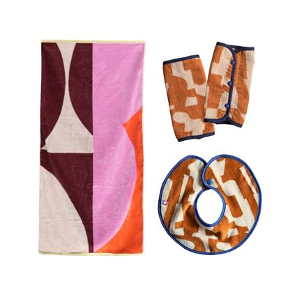 【BABY GIFT SET】タオルスタイ&バスタオル&抱っこ紐カバー