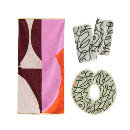 【BABY GIFT SET】タオルスタイ&バスタオル&抱っこ紐カバー