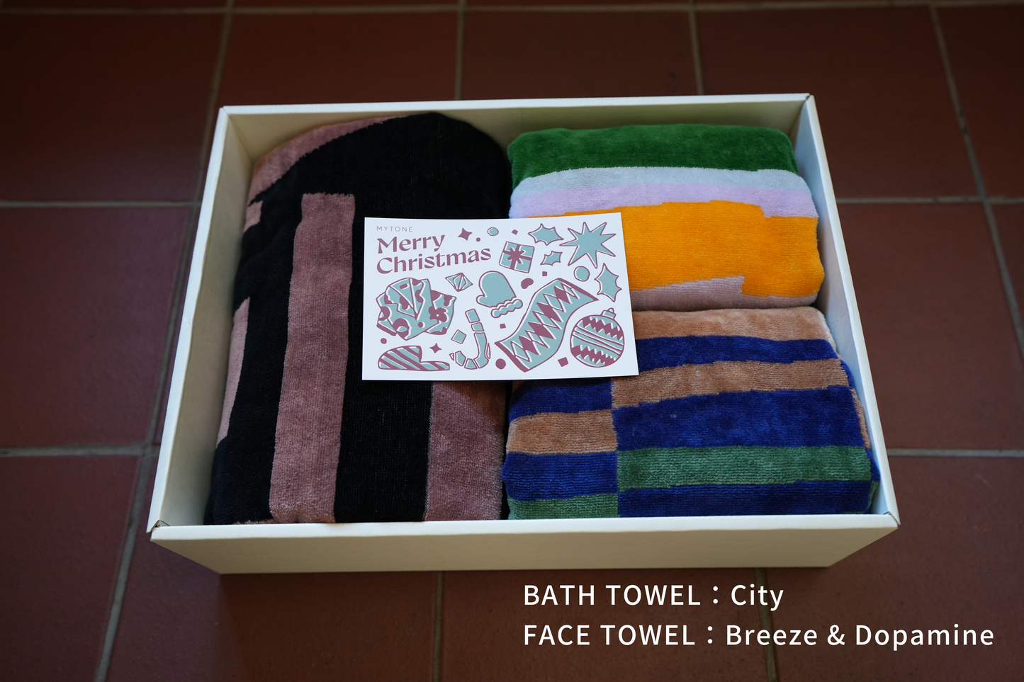 【クリスマス GIFT SET】BATH TOWEL 1枚 / FACE TOWEL 2枚