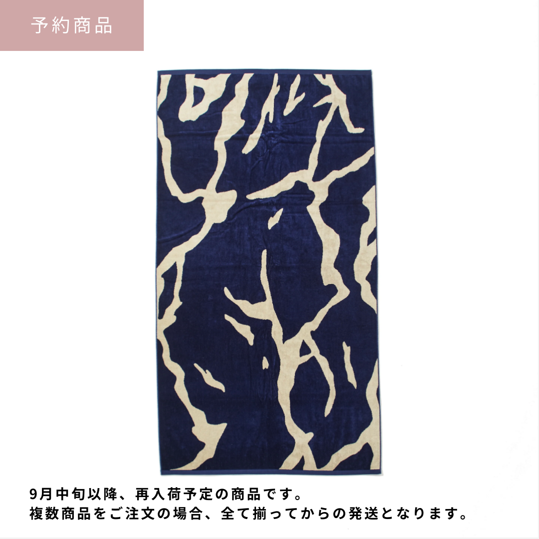 TOWEL BLANKET : Thunder in the dark / blue《9月末以降再入荷予定》