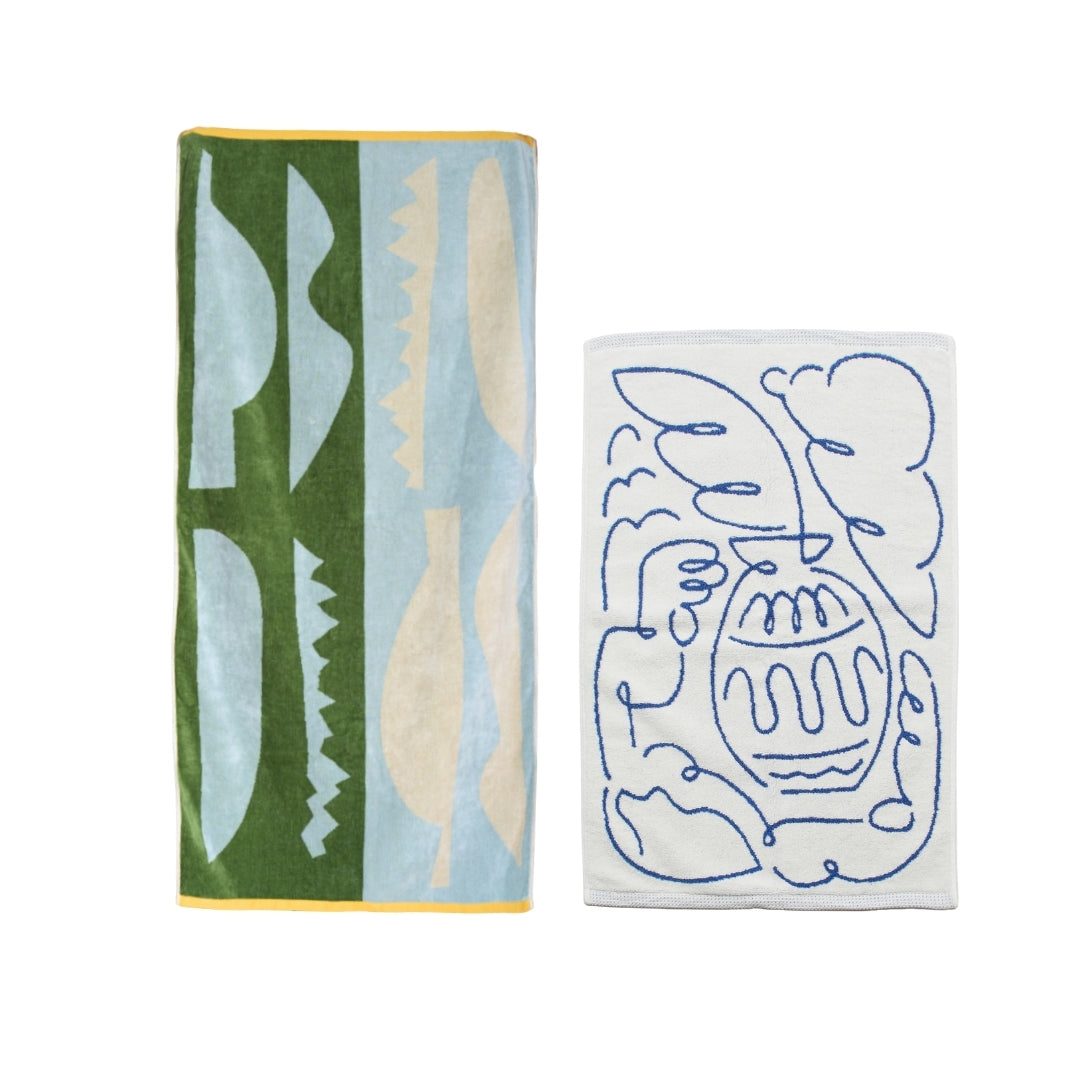 【GIFT SET】BATH TOWEL & BATH MAT SET