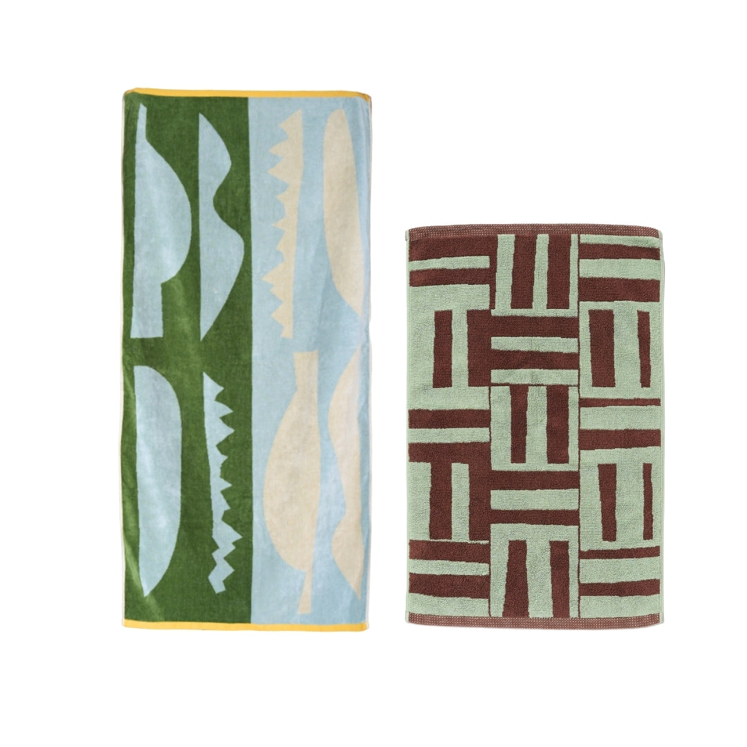 【GIFT SET】BATH TOWEL & BATH MAT SET