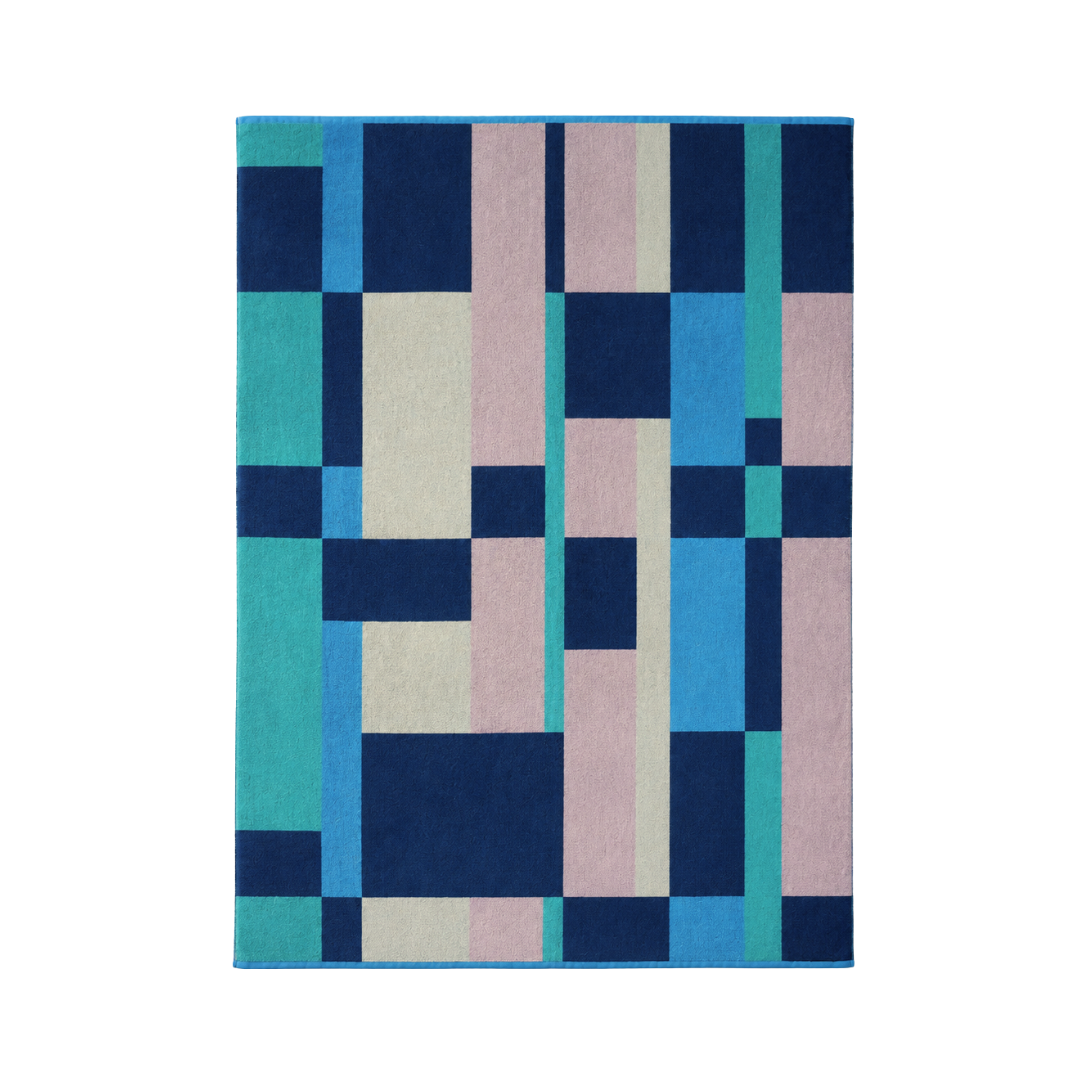 BED THROW BLANKET：Rectangle / navy