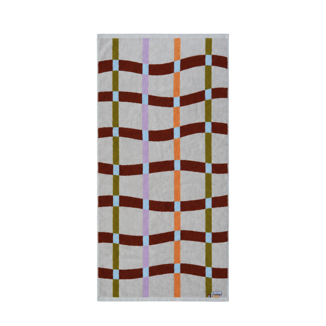 BATH TOWEL : Flow / terracotta