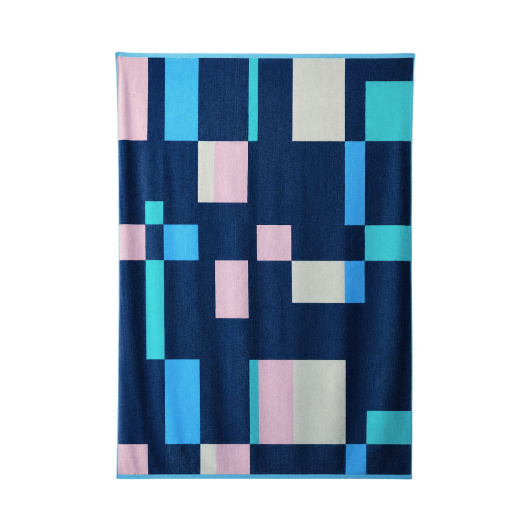 BED THROW BLANKET：Rectangle / navy