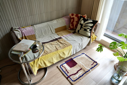 BED THROW BLANKET：Rectangle / beige