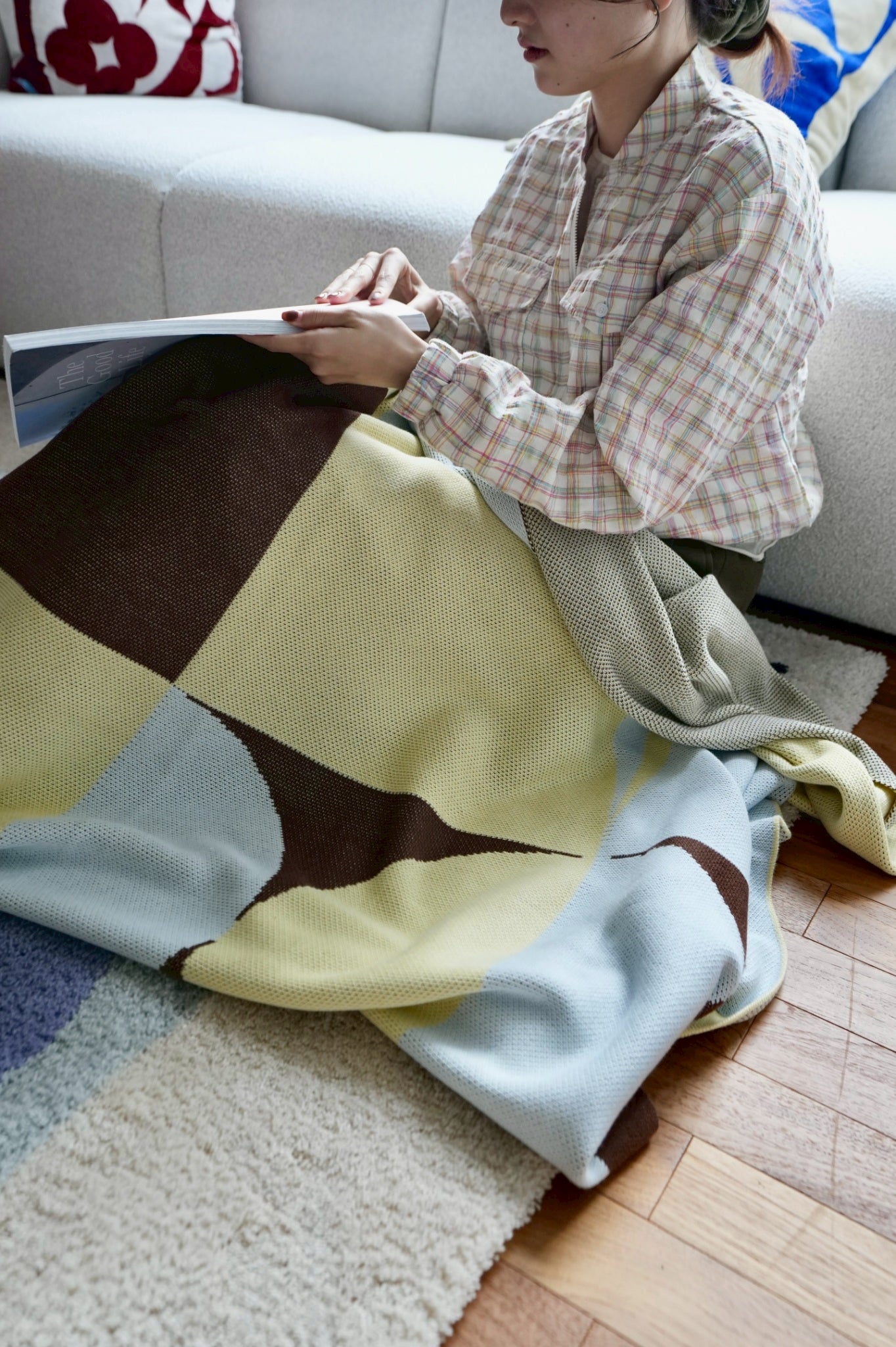 ニットブランケット / KNIT BLANKET：Circle Rhythm – MYTONE