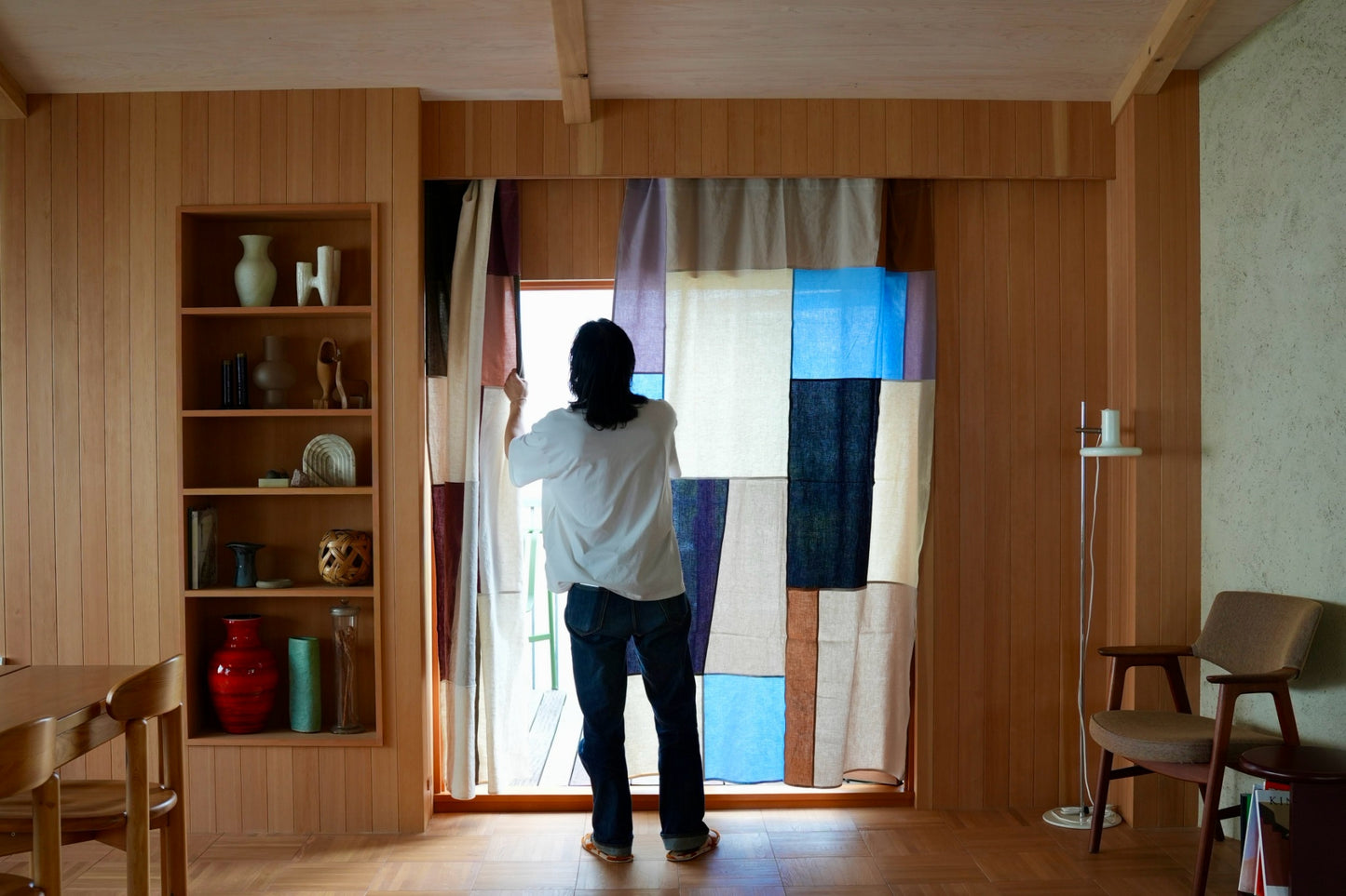 POJAGI CURTAIN：Blue