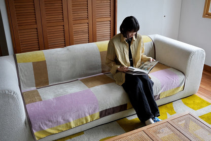 BED THROW BLANKET：Rectangle / beige