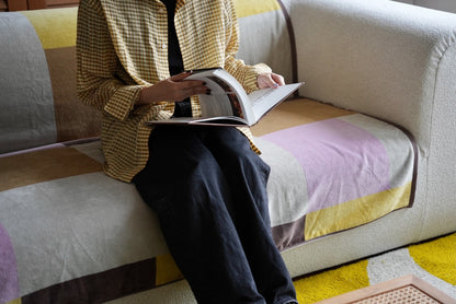 BED THROW BLANKET：Rectangle / beige