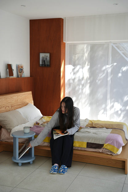 BED THROW BLANKET：Rectangle / beige