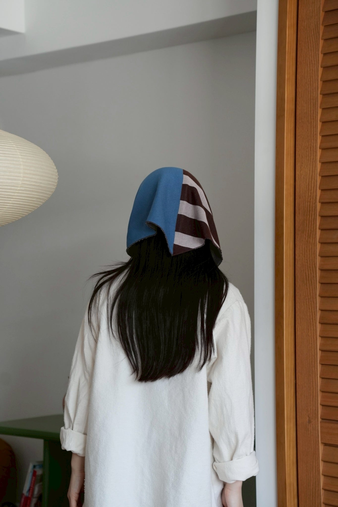 トライアングルスカーフ / TRIANGLE SCARF：Blue Boundary