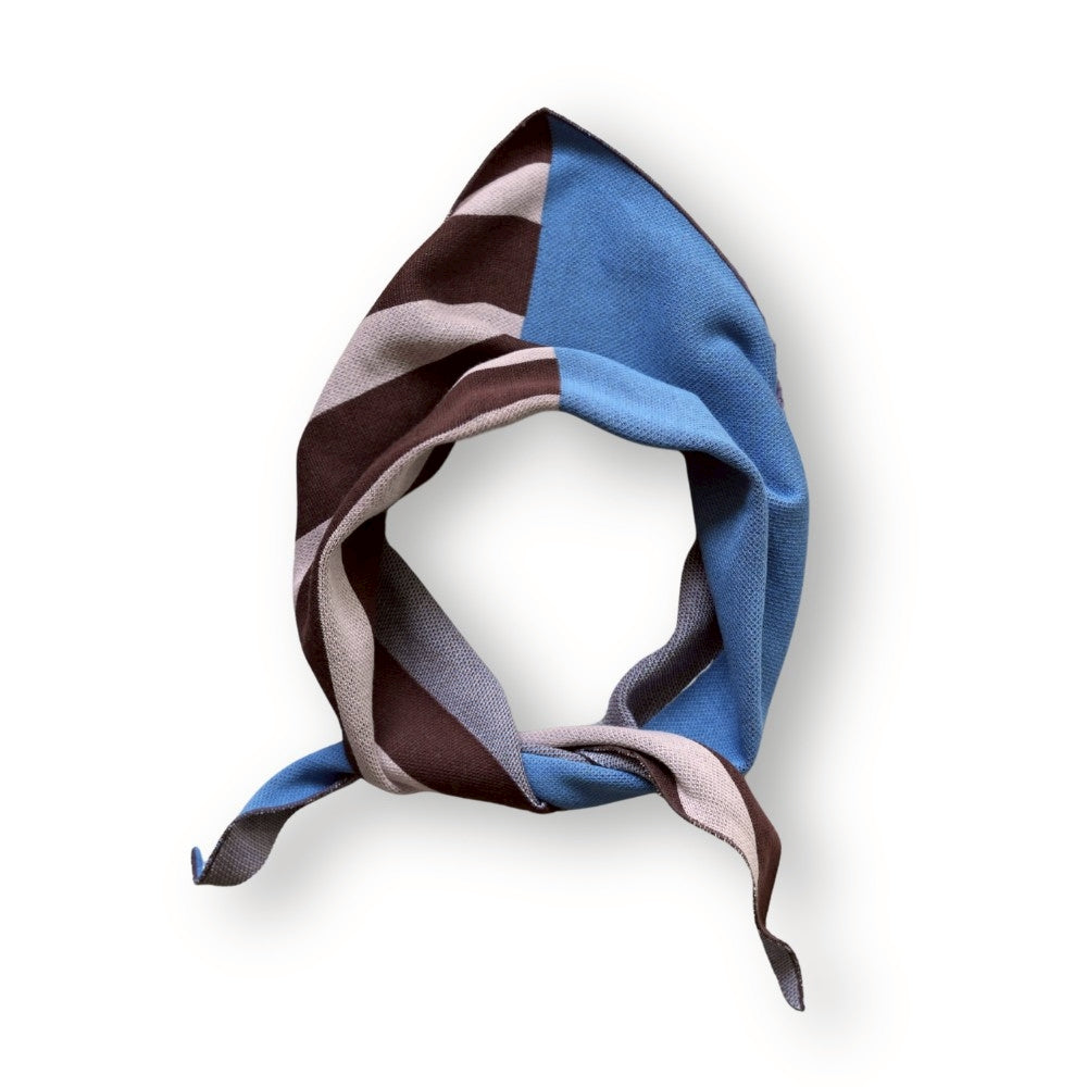 トライアングルスカーフ / TRIANGLE SCARF：Blue Boundary