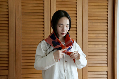 トライアングルスカーフ / TRIANGLE SCARF：Dusk Block