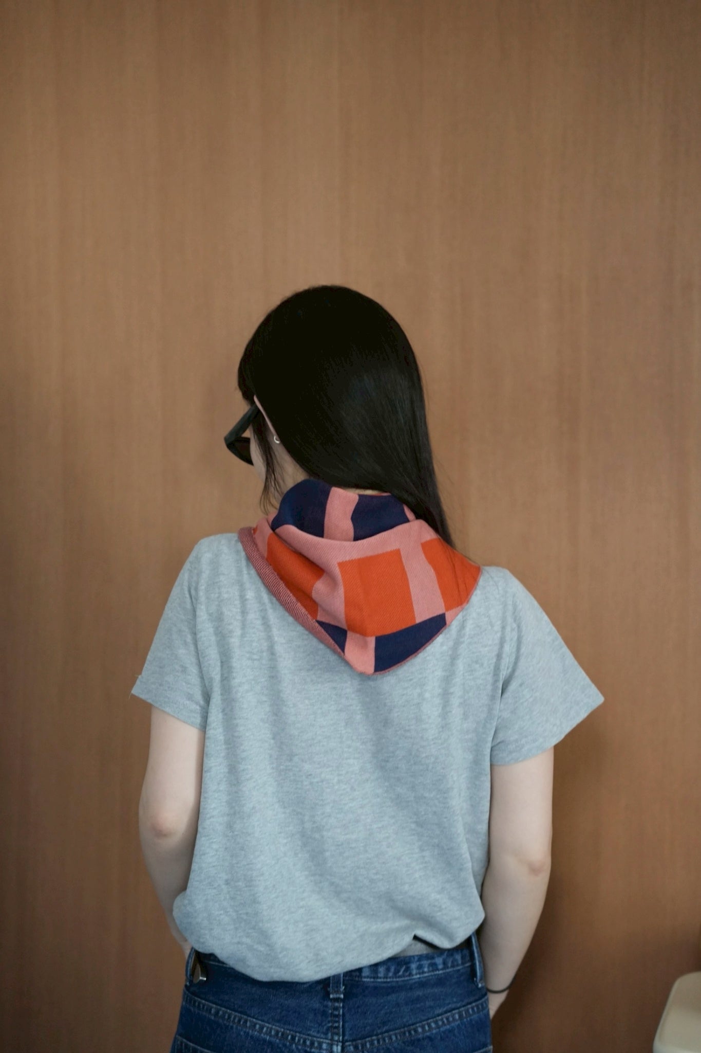 トライアングルスカーフ / TRIANGLE SCARF：Dusk Block