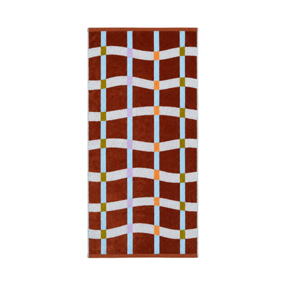 BATH TOWEL : Flow / terracotta