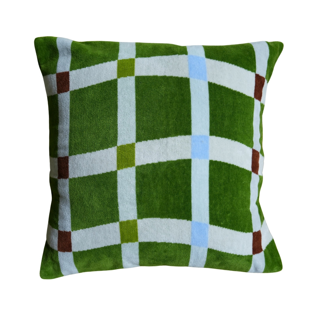 CUSHION COVER：Flow / moss green