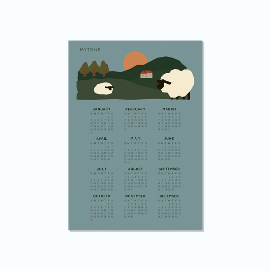 2027 ART CALENDAR：Sheep Scape