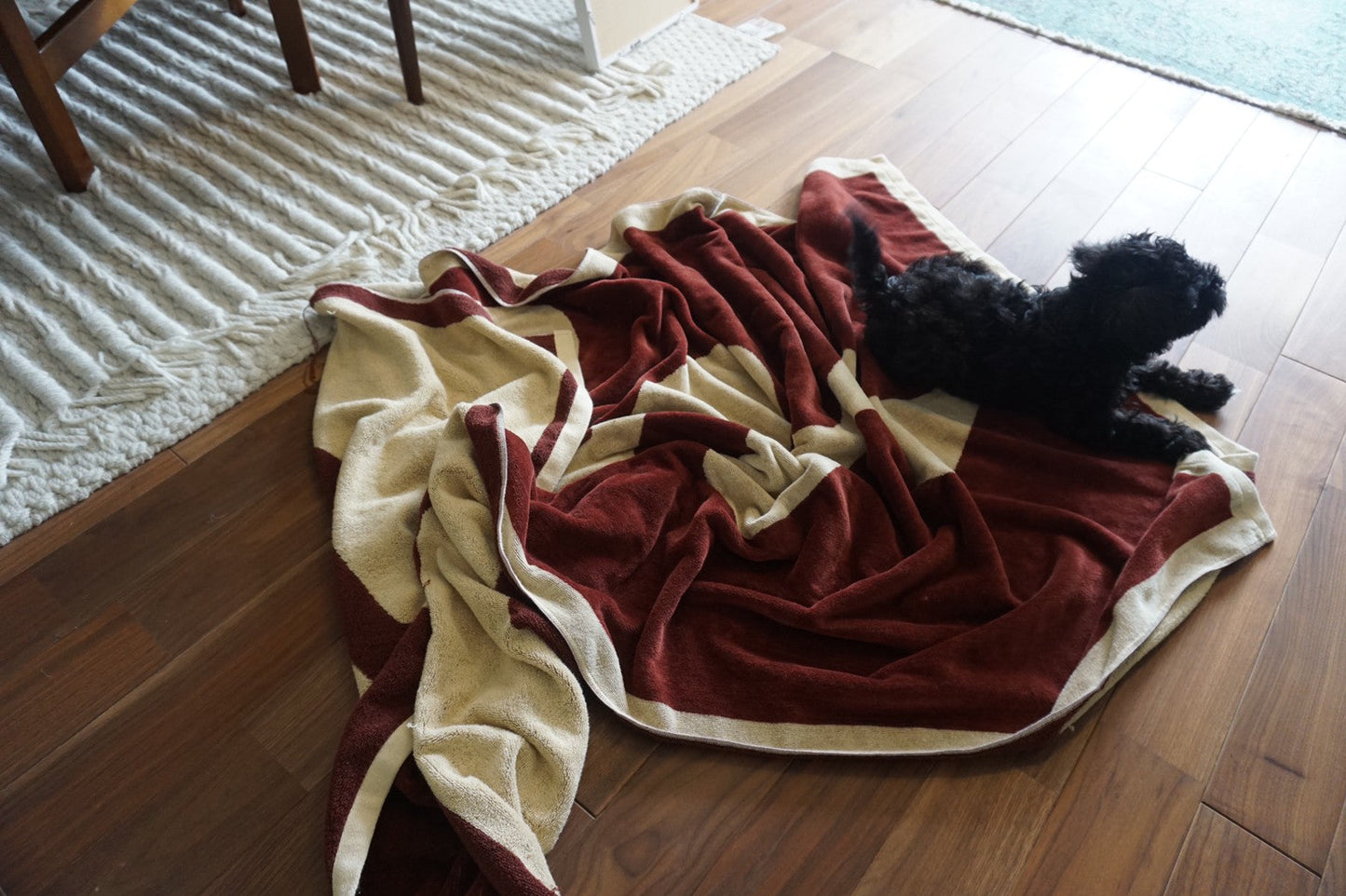 TOWEL BLANKET : I am new wave / wine red